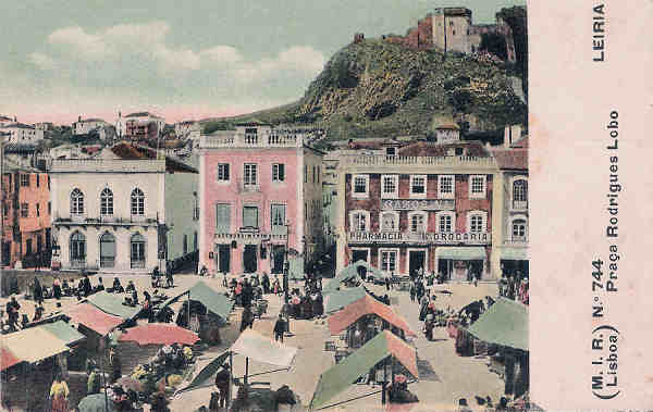 N. 744 - Portugal. Leiria - Praa Rodrigues Lobo (Mercado) - Editor M.I.R., Lisboa (1910) - Dim. 9x14 cm. - Col. M. Chaby
