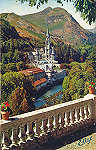 N 57 - Lourdes. A Baslica (1) - Edition A.Doucet, Lourdes - Circulado em  1966 - Dim. - 14x8,9 cm - Col. Monge da Silva