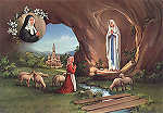 SN - Lourdes. A Apario - Edition Foucani, Nice - Circulado em 1967 - Dim. 14,8x10,3 cm - Col. Monge da Silva