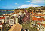 N. MD 160 - FUNCHAL (Madeira)  Vista parcial da cidade - Ed. Hans Huber KG Agente no Funchal: Francisco Ribeiro, Rua Nova de S. Pedro, telef. 23930 - SD - Dim. 14,8x10,4 cm. - Col. Manuel e Ftima Bia (1975).