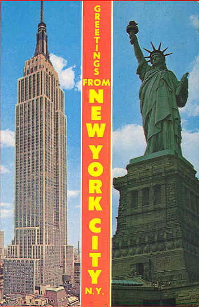 N 152624 - Statue of Liberty and Empire State Building - Editor Nespers Map & Guide, New York - Dim. 13,8x8,9 cm - Col. A. Monge da Silva (cerca de 1960)