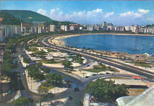 N 23 - Praia do Botafogo e Av. Beira-mar - Dim. 14,8x10,4 cm - Editora Mercator, S Paulo - Circulado em 1970 - Col. A. Monge da Silva (1970)