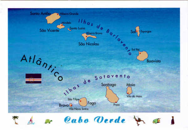 N. 37 - Cabo Verde - Makaronesiem - Ed. C. Schulz / V. Borschke - Boa Visitas CVlda.e-mail: cvarte2gmx.de - SD - Dim. 16,8x11,5 cm - Col. Manuel Bia (2011)