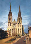 SN - Chartres, A Catedral - Editor Ecktacrome BASSET, Lyon -  Dim. 14,8x10,5 cm (Usado em 1964) -  Col.A.Monge da Silva