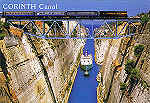 N. 3 - GRCIA. Canal de Corinto. Escavaes 1882 -1893. Comprimento 6.343 m largura 24,60 m profundidade 8 m altura, a partir do mar 79 m - Ed. SPYROS SPYROU. PHOTO GALLERY - AEGINA 180 10, TEL./FAX: 22970/26584 - SD - Dim. 15,9x10,9 cm - Col. Ftima Bia (2007)