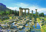 N. 83 - GRCIA - CORINTO (Antigo). O Templo de Apolo - Ed. SPYROS SPYROU * PHOTO GALLERY * AEGINA 180 10 * TEL./FAX: 0297/26584 - SD Dim. 16x11 cm - Col. Ftima Bia (2007).
