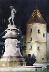 N 20.078-W - Dijon (Cote d'Or), Fonte de Bareuzai - Editions Estel,Blois - Dim. 14,9x10,4 cm - Circulado em 1982 - Col. A.Monge da Silva