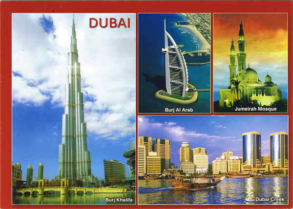 N 7 - United Arab Emirates - The New Face of Dubai Burj Khalifa (Left) - Ed. Awni - Hadarah - P. O. Box 7822, DUBAI. Tel. (050) 6253986 - SD Dim. 16,8x12 cm - Col. Ftima M. Bia (2012).