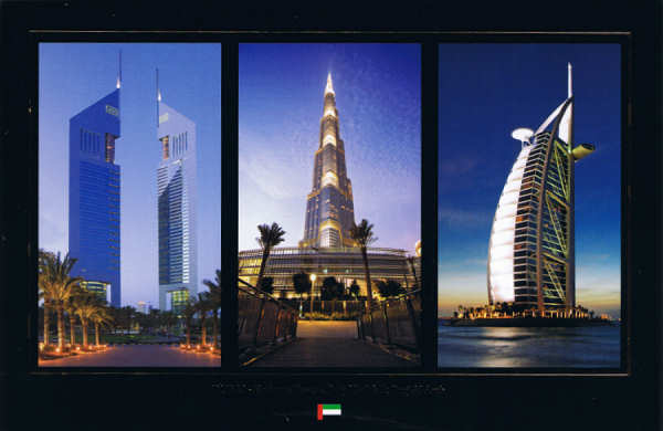 SN - DUBAI - Emirates Towers, Burj Khalifa & Burj Al Arab - Ed. Middle East Vision At the Top WWW.MIDDLE-EAST-VISION.COM BY NICOLE LUETTECKE - 2011 Dim. 17,5x11,5 cm - Col. Ftima M. Bia (2012).