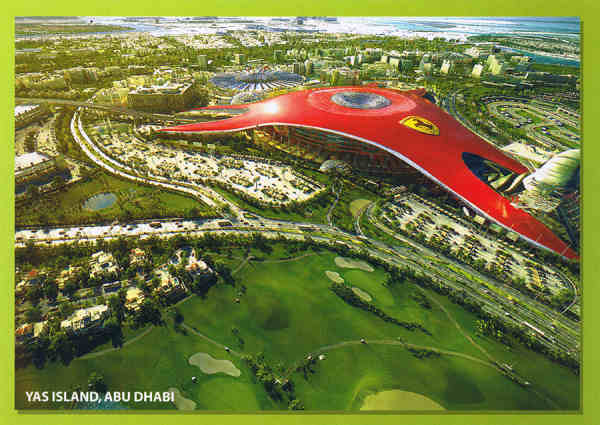 N 12 - United Arab Emirates  Yas Island - Abu Dhabi Formula 1-Ferrari - Ed. Awni - Hadarah - P. O. Box 7822, DUBAI. Tel. (050) 6253986 - SD Dim. 16,8x12 cm - Col. Ftima M. Bia (2012).