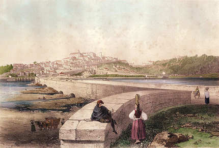 Coimbra em 1841. Clicar para ampliar.
