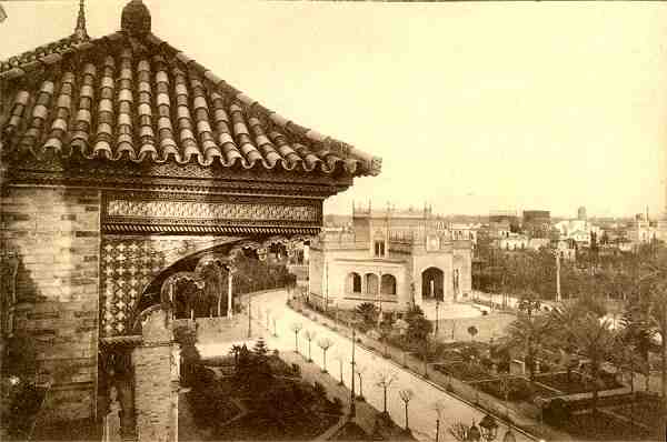 S/N - Sevilla: Exposicin Ibero-Americana. Vista general de la Plaza de Amrica - Edio J. B. G. 1929 - Dimenses: 13,7x9,1 cm. - Col. Ftima Bia. 